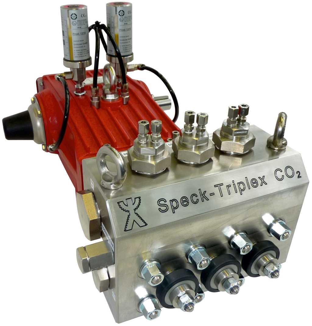 Speck-Triplex Hochdruckpumpe CO2 P52 Zirkulation